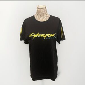 Cyberpunk Out Of Print Size L 2077 Logo T-Shirt Black